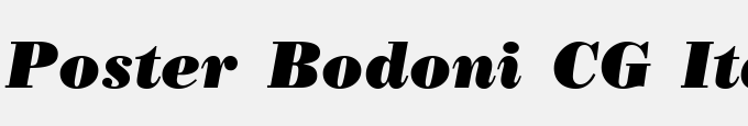 Poster Bodoni CG Italic