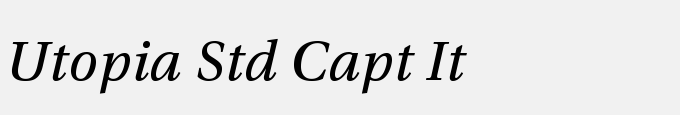 Utopia Std Caption Italic