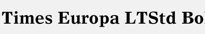 Times Europa LT Std Bold