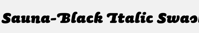 Sauna-Black Italic Swash