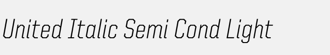 United Italic Semi Cond Light