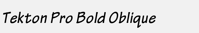 Tekton Pro Bold Oblique