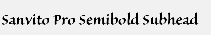 Sanvito Pro Semibold Subhead