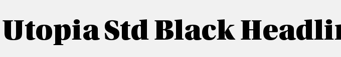 Utopia Std Black Headline