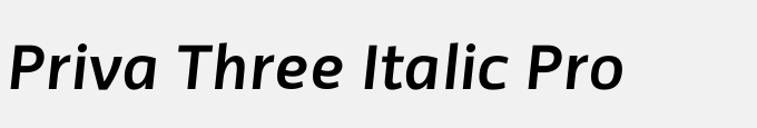 Priva Three Italic Pro