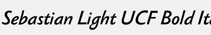Sebastian Light UCF Bold Italic