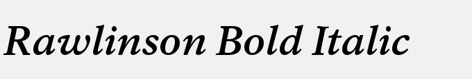 Rawlinson Bold Italic