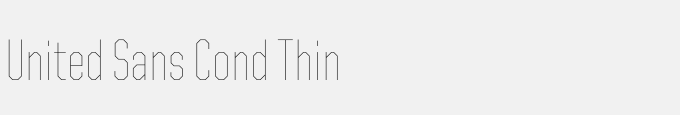 United Sans Cond Thin