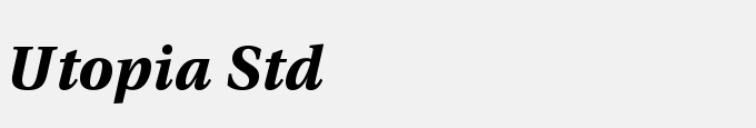 Utopia Std Bold Caption Italic
