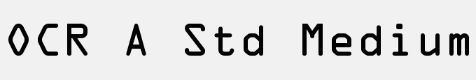 OCR A Std Medium