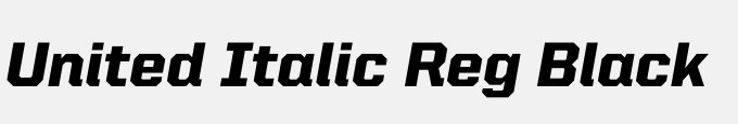 United Italic Reg Black