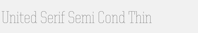 United Serif Semi Cond Thin