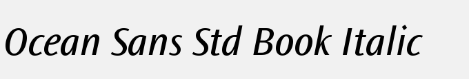 Ocean Sans Std Book Italic