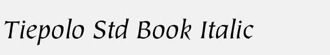 ITC Tiepolo Std Book Italic