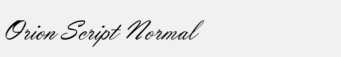 Orion Script Normal