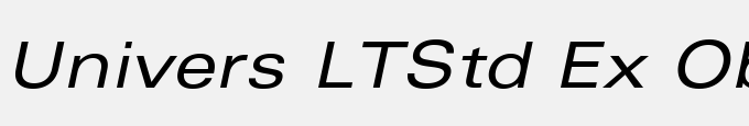 Univers LT Std 53 Extended Oblique