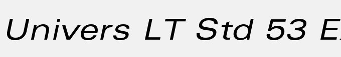 Univers LT Std 53 Extended Oblique