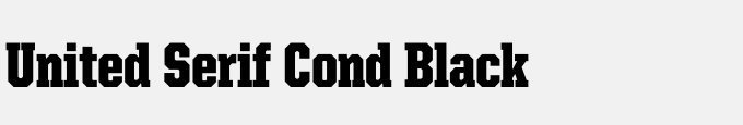 United Serif Cond Black
