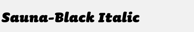 Sauna-Black Italic