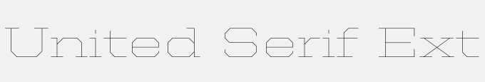 United Serif Ext Thin