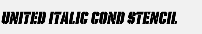 United Italic Cond Stencil