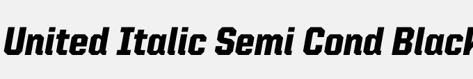 United Italic Semi Cond Black