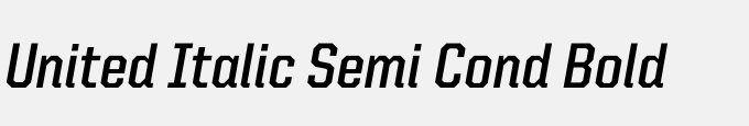 United Italic Semi Cond Bold