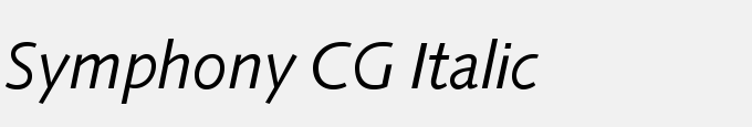 Symphony CG Italic