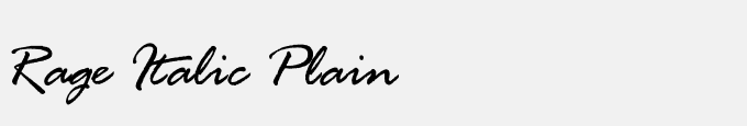 Rage Italic Plain
