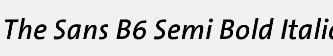 The Sans B6 Semi Bold Italic