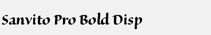 Sanvito Pro Bold Display