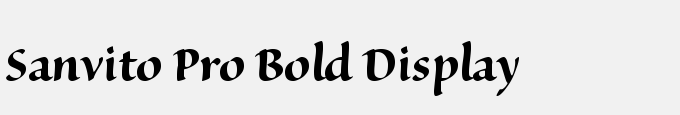 Sanvito Pro Bold Display