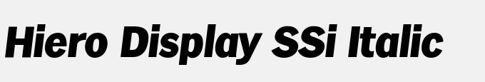 Hiero Display SSi Italic