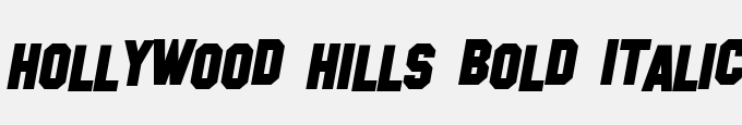 Hollywood Hills Bold Italic