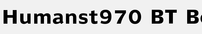 Humanst970 BT Bold