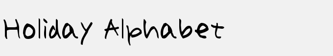 Holiday Alphabet