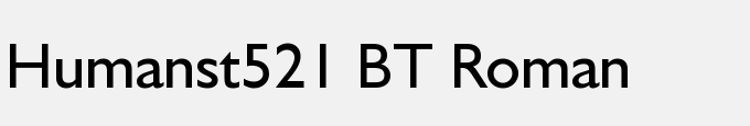 Humanst521 BT Roman