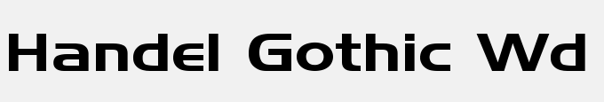 Handel Gothic Wd