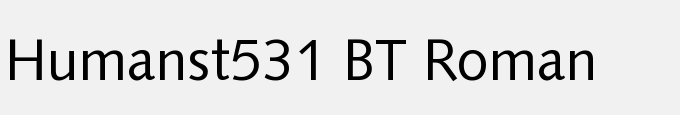 Humanst531 BT Roman