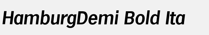 Hamburg-Demi Bold Ita