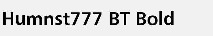 Humnst777 BT Bold