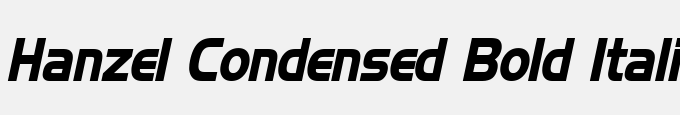 Hanzel Condensed Bold Italic