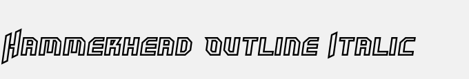 Hammerhead Outline Italic