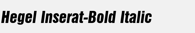 Hegel Inserat-Bold Italic