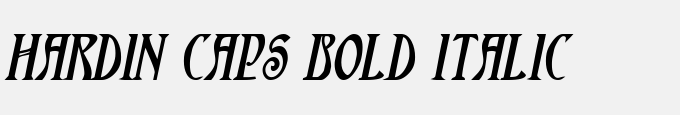 Hardin Caps Bold Italic