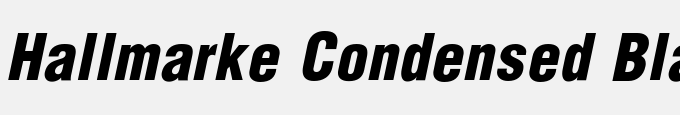 Hallmarke Condensed Black Italic