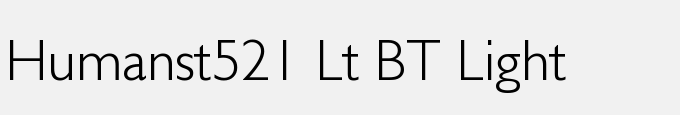 Humanst521 Lt BT Light