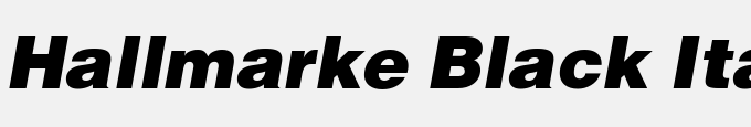 Hallmarke Black Italic