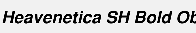 Heavenetica SH Bold Oblique