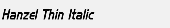 Hanzel Thin Italic